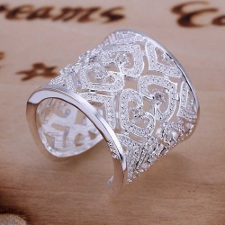Nhẫn bạc nữ đính đá trái tim N6